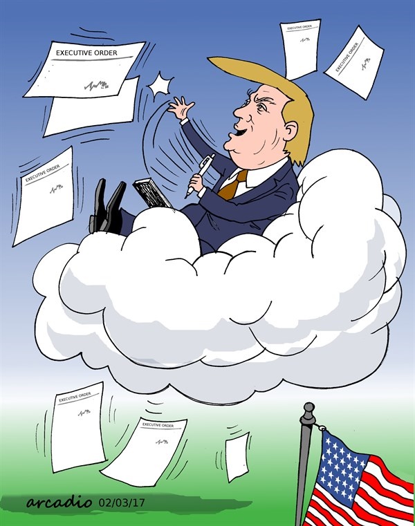 کاریکاتور/ ترامپ روی ابرها!