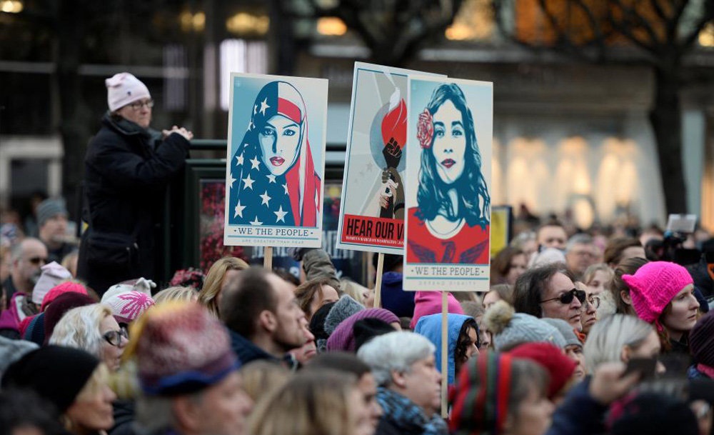 تصاویر : تظاهرات زنان در شهرهای مختلف جهان علیه ترامپ‎