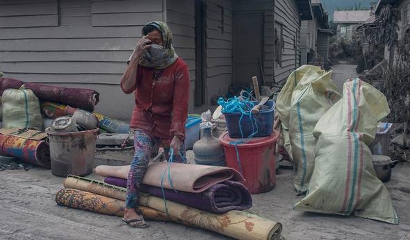 تصاویر : بلایی که آتشفشان سر اندونزی آورد