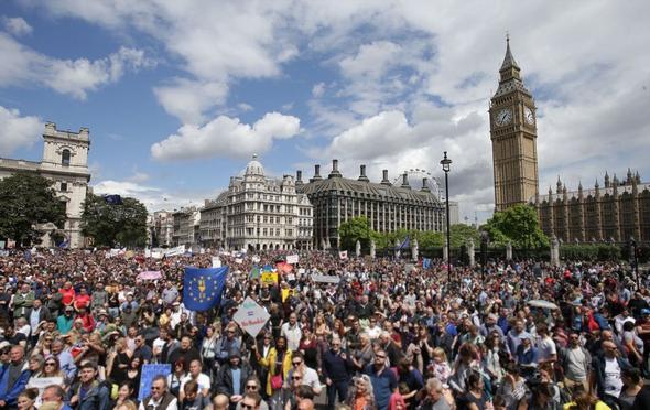 تصاویر : تظاهرات انگلیسی‌ها برای ماندن در اتحادیه