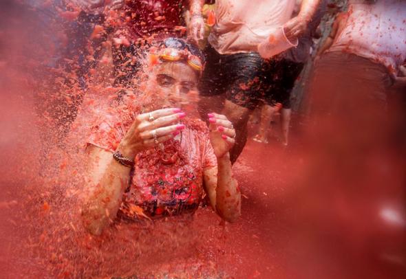 تصاویر : جنگ گوجه‌فرنگی در اسپانیا