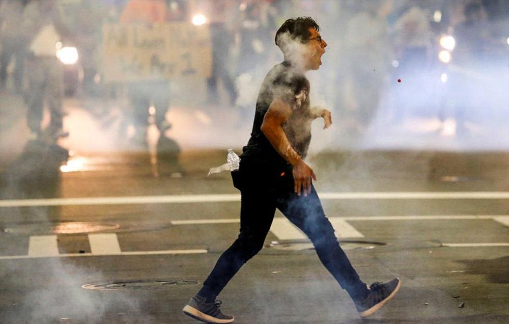 تصاویر : ادامه درگیری ها در شارلوت آمریکا‎