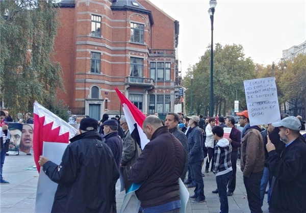 تظاهرات مقابل سفارت عربستان در بروکسل + تصویر