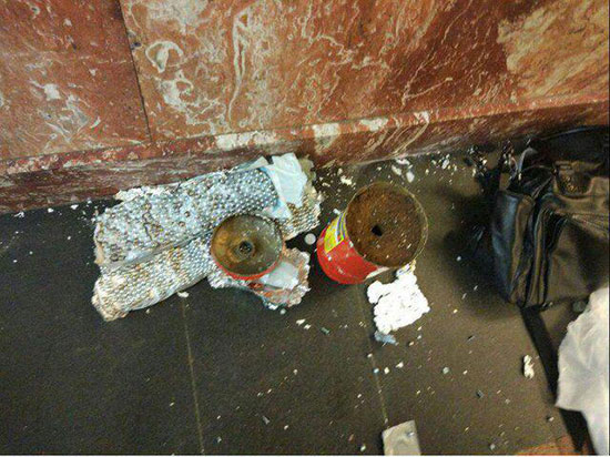 عکسی از بمب عمل نکرده در متروی سن پترزبورگ