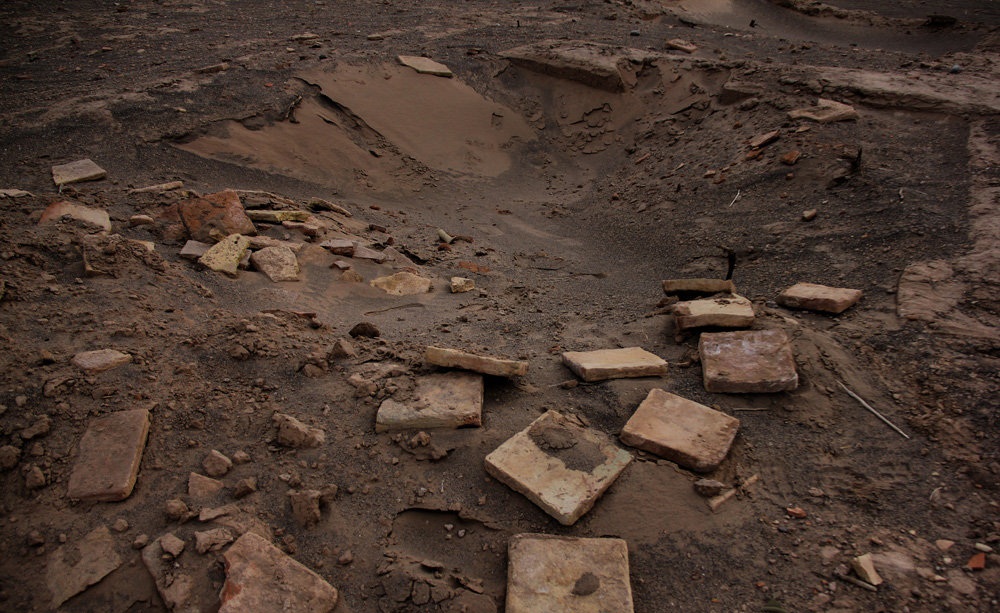 تصاویر : آشکارشدن شهر باستانی به وسیله طوفان شن