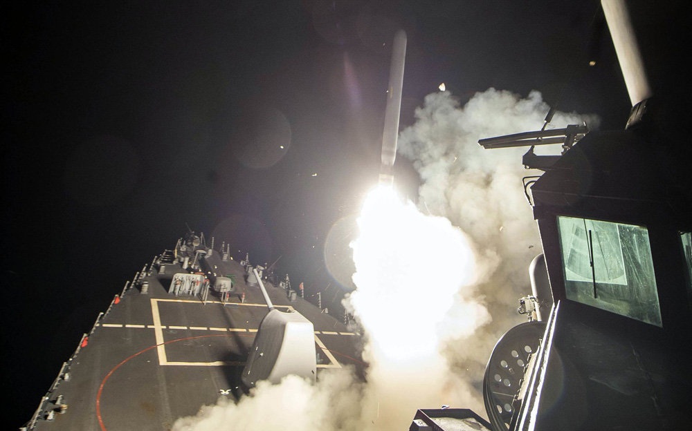 تصاویر : حمله موشکی آمریکا به سوریه‎