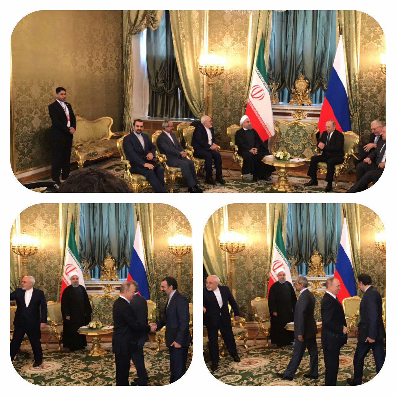 عکس/ملاقات پوتین و رئیس جمهور در کاخ كرملين مسکو