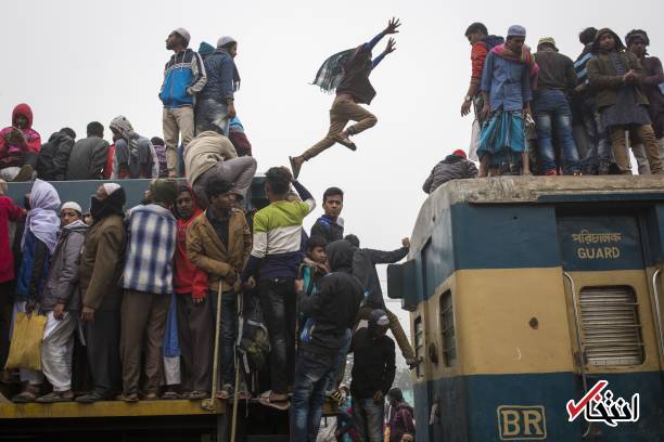 تصاویر : بازگشت مخاطره آمیز از اجتماع بزرگ مسلمانان با قطار