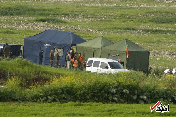 تصاویر : محل سقوط جنگنده اف ۱۶ ارتش اسرائیل