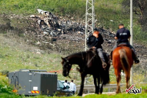 تصاویر : محل سقوط جنگنده اف ۱۶ ارتش اسرائیل