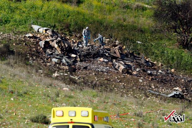 تصاویر : محل سقوط جنگنده اف ۱۶ ارتش اسرائیل