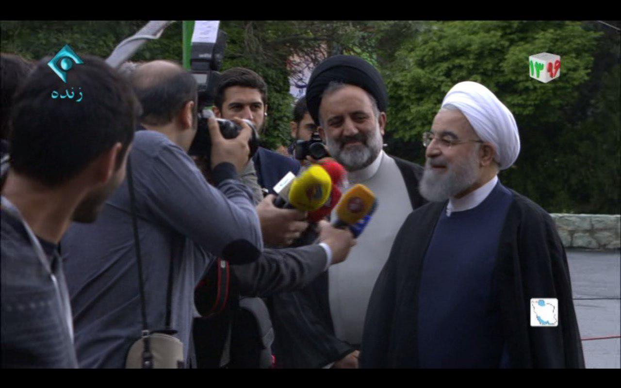 عکس/هم اکنون ؛حسن روحاني در محل برگزاری دومین مناظره انتخابات ریاست جمهوری