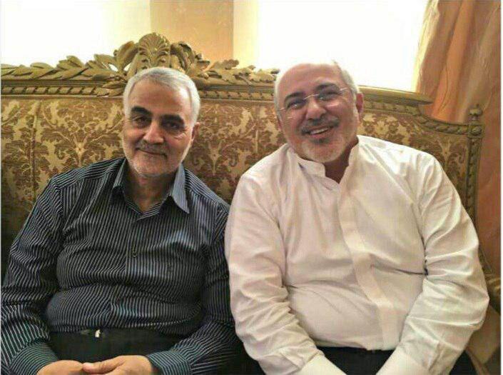 عکس/ دیدار  وزیر امور خارجه محمدجواد ظریف و سردار سلیمانی پس از ادعای عضو جبهه پایداری