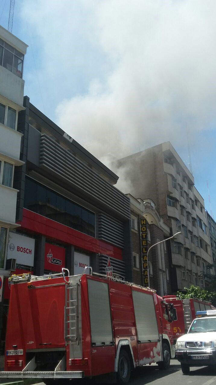 هتل آپادانا تهران آتش گرفت +عکس