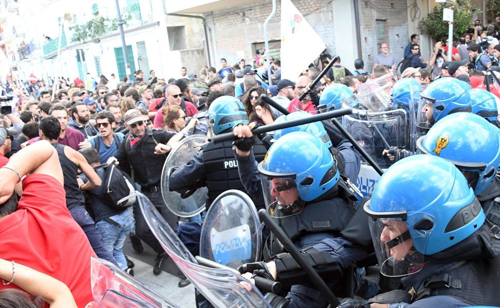 تصاویر : اعتراضات به نشست جی ۷ در ایتالیا‎