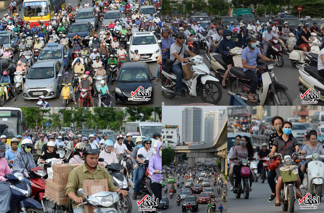 عکس / معضل موتورسیکلت در ویتنام