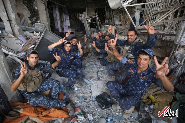 تصاویر : جشن و پایکوبی نیروهای عراقی در موصل