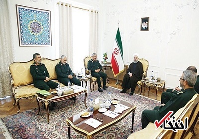 روایت سردار غیب پرور جلسه فرماندهان سپاه با رئیس جمهور: این نشست، یک جلسه اعتراضی نبود / مجموعه سپاه دکتر روحانی را رییس جمهوری قانونی کشور می داند / ما حتما باید به دولت کمک کنیم / رئیس جمهور گفتند از سال 58 بسیجی هستم