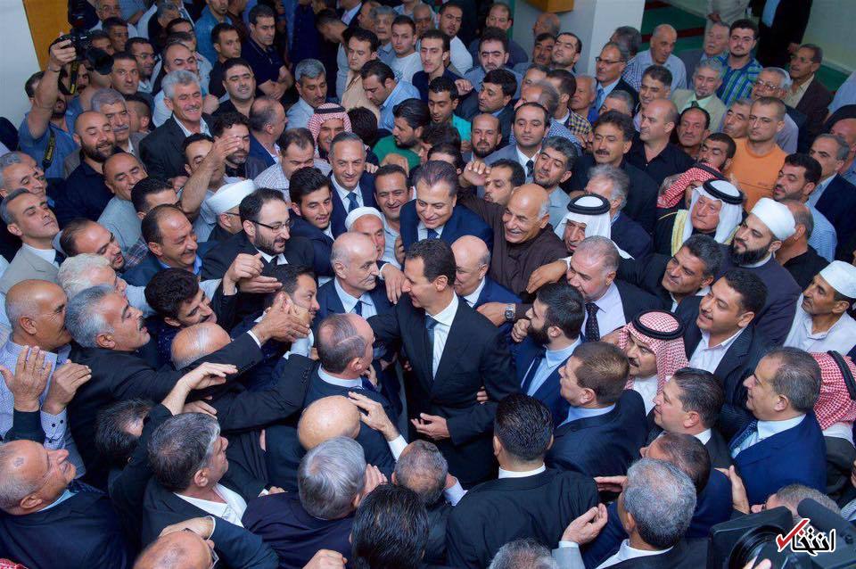 عکس/ بشار اسد کجا نماز عید قربان را اقامه کرد؟