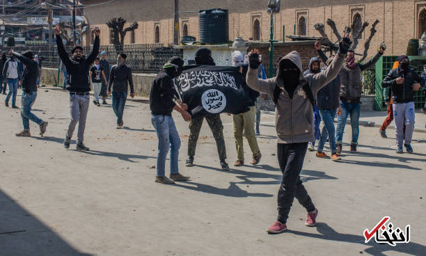 تصاویری که نفوذ داعش در بین جوانان کشمیری را تایید می‌کند