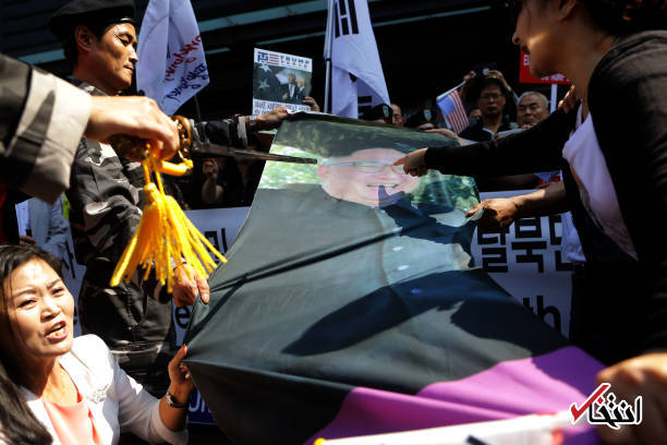 عکس/ خشم مردم کره جنوبی از رهبر کره شمالی