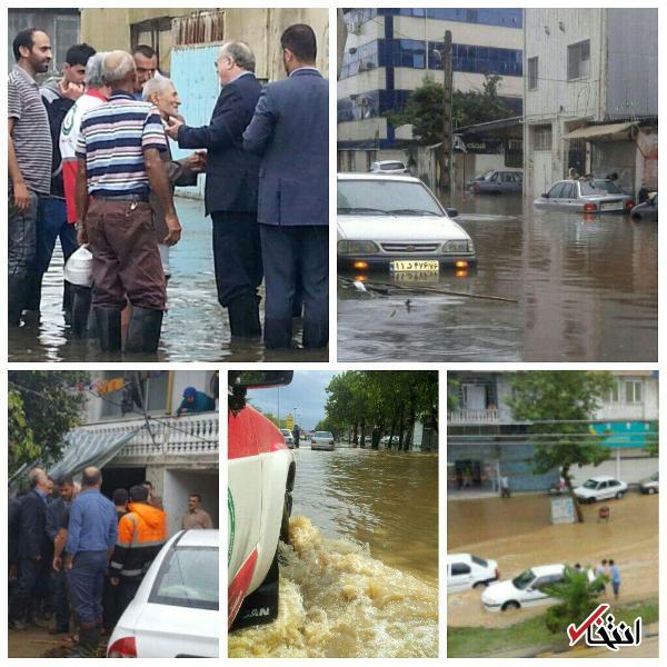 بارش بی‌سابقه 264 میلیمتری باران در گیلان/ اسکان مسافران در رودسر، لنگرود و لاهیجان