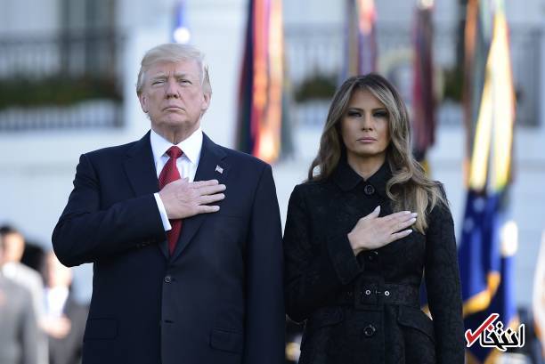 عکس/ ادای احترام ترامپ و همسرش به قربانیان حادثه ١١سپتامبر