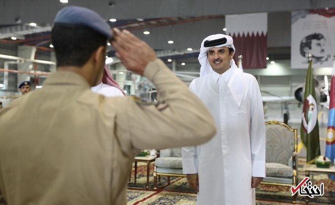 عکس/ بازدید امیر قطر از پایگاه هوایی آمریکا