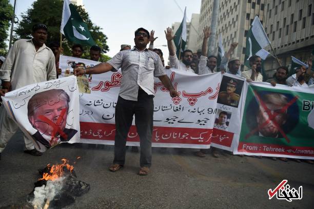 عکس/ اعتراض به ترامپ به روش مردم پاکستان