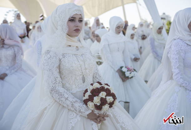 تصاویر : ازدواج دسته جمعی در پایتخت چچن