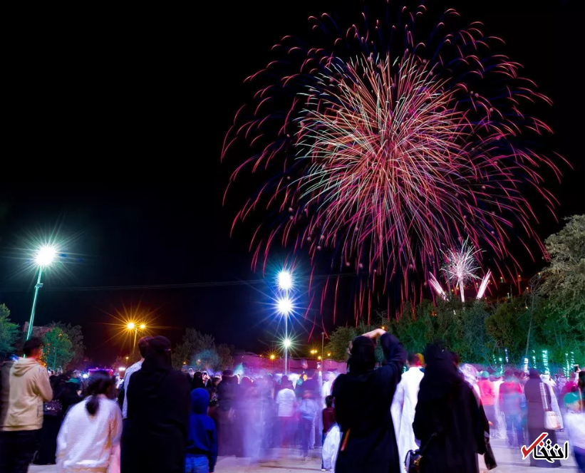 عکس/ آتش بازی در عربستان به مناسبت روز ملی این کشور