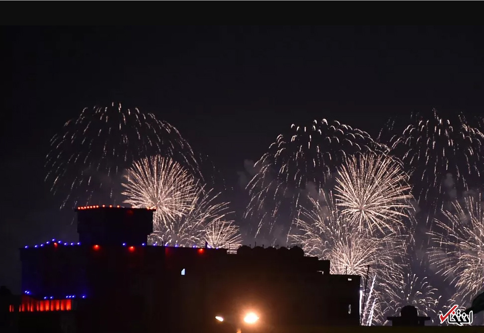 عکس/ آتش بازی در عربستان به مناسبت روز ملی این کشور