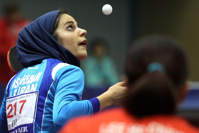 پیروزی دختران پینگ پنگ ایران برابر کوبا