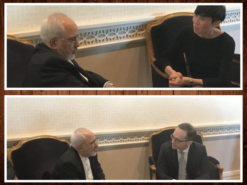ظریف با وزیران خارجه نروژ و آلمان دیدار کرد