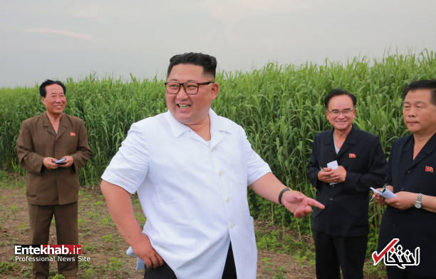 عکس/ سرکشی رهبر کره شمالی به مزارع کشاورزی