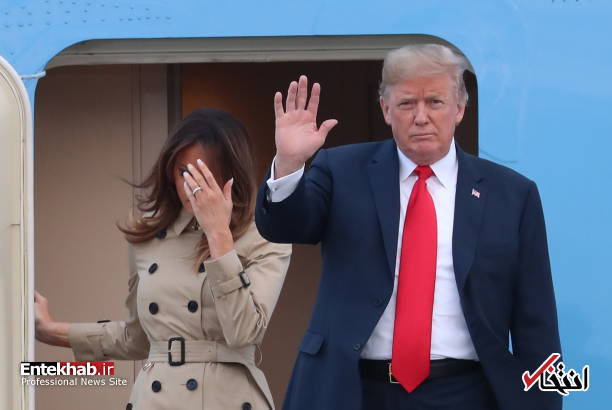 عکس/ ورود ترامپ و همسرش به بروکسل