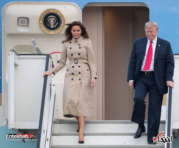 عکس/ ورود ترامپ و همسرش به بروکسل