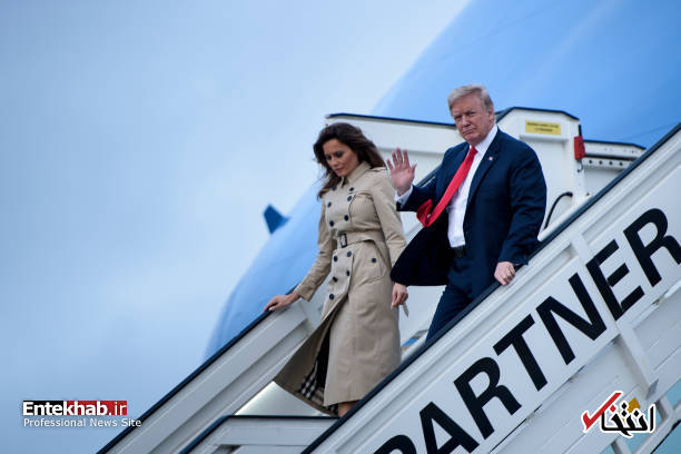 عکس/ ورود ترامپ و همسرش به بروکسل