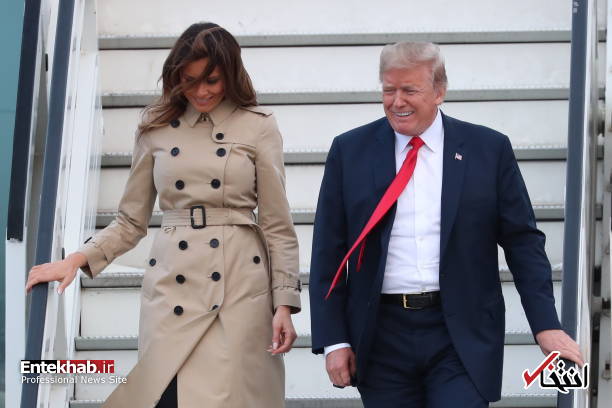 عکس/ ورود ترامپ و همسرش به بروکسل