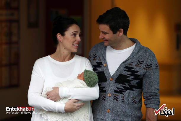 عکس/ مرخص شدن نخست وزیر نیوزیلند پس از زایمان