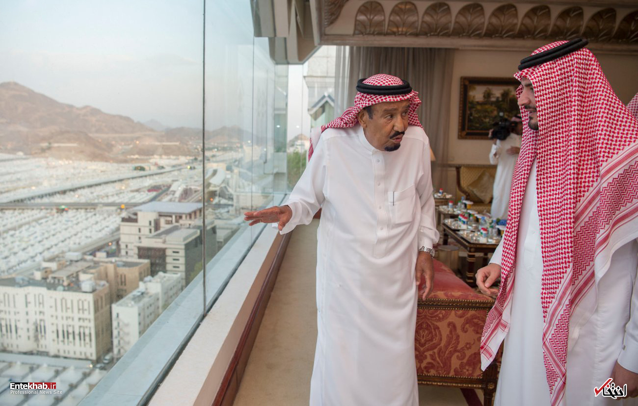 عکس/ پادشاه عربستان به منا رفت