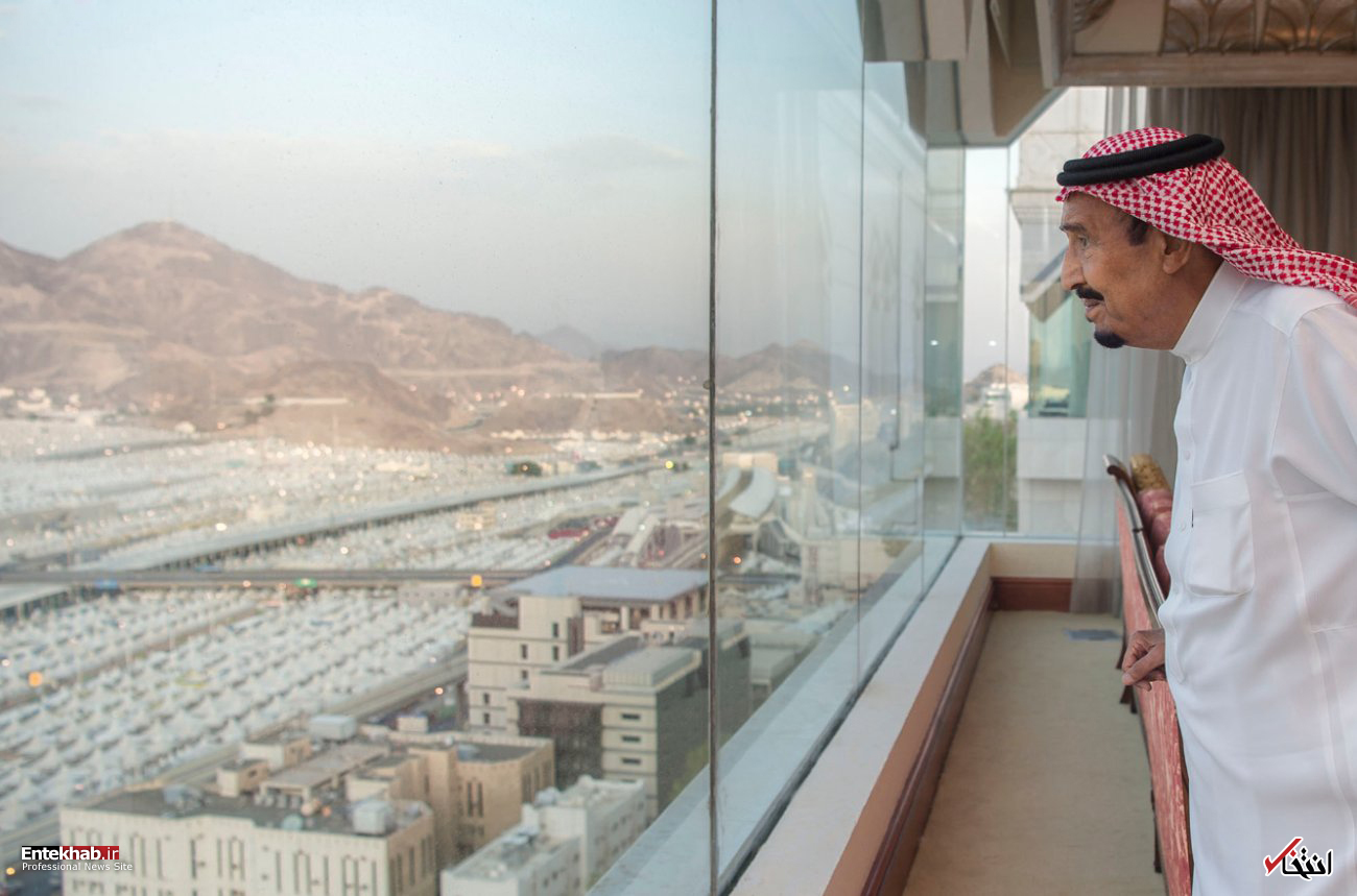 عکس/ پادشاه عربستان به منا رفت