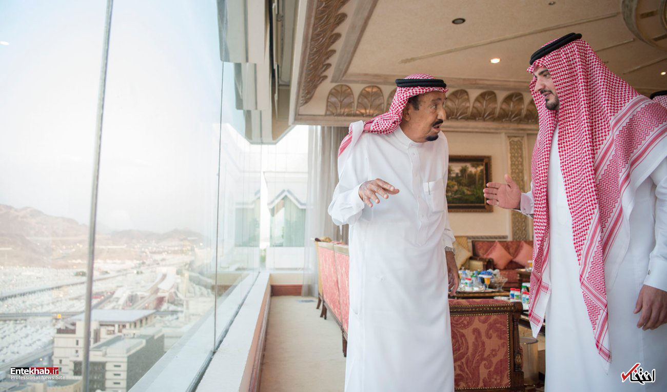 عکس/ پادشاه عربستان به منا رفت