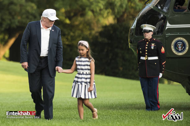 عکس/ بازگشت ترامپ و دخترش از تعطیلات