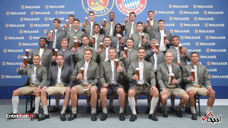 عکس/ فرانک ریبری لیوان آبجو دست نگرفت