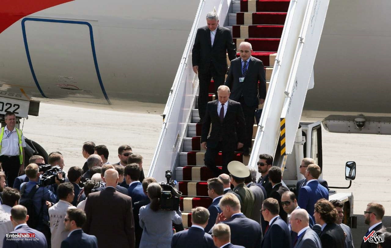 عکس/ اسکورت خودروی حامل پوتین پس از ورود به تهران