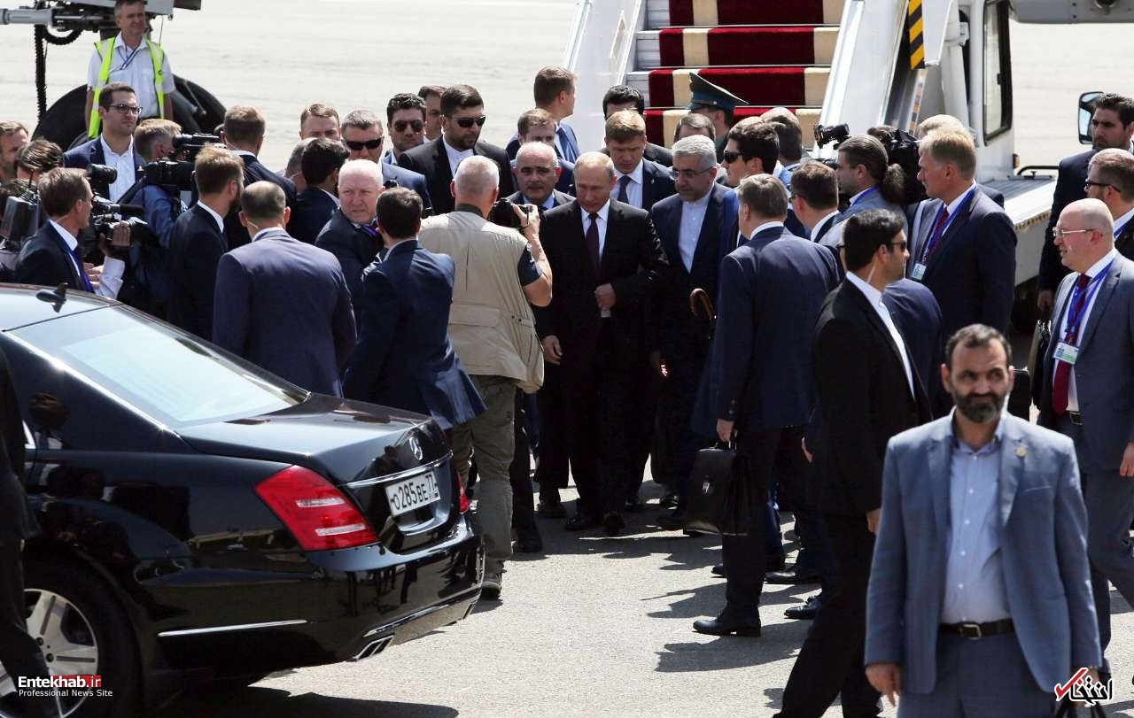 عکس/ اسکورت خودروی حامل پوتین پس از ورود به تهران