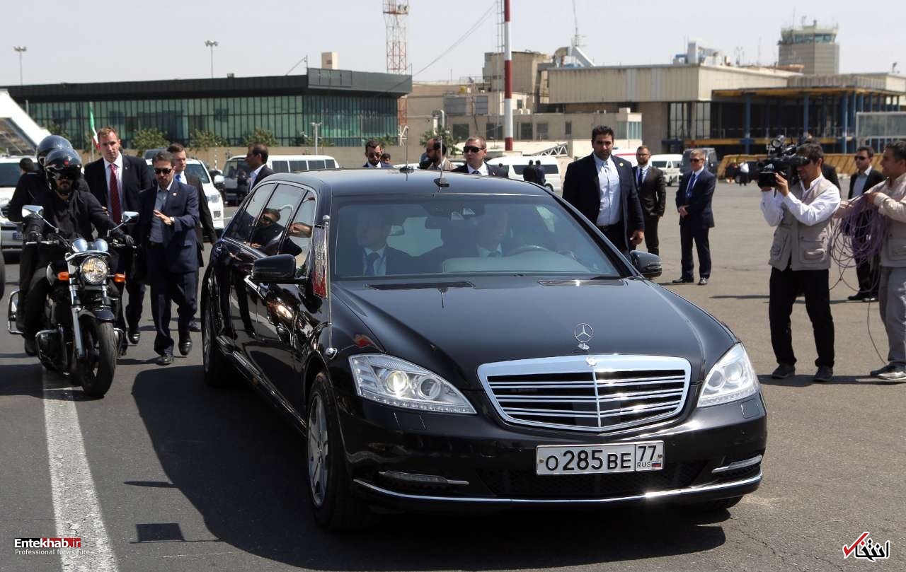 عکس/ اسکورت خودروی حامل پوتین پس از ورود به تهران