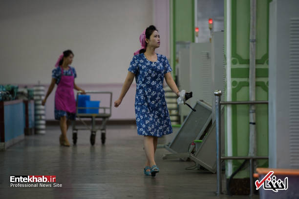 عکس/ زنان شاغل در کارخانه نساجی در کره شمالی