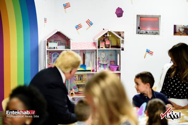 تصاویر : ترامپ و همسرش در بیمارستان کودکان